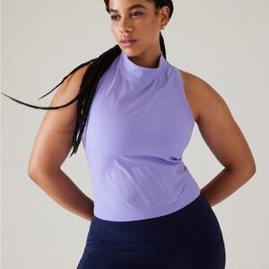 Athleta MOMENTUM SEAMLESS SPORT LENGTH MOCK TANK size SMALL